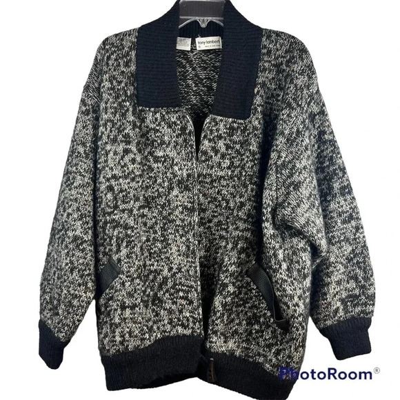 Tony Lambert Vintage Oversized Wool Knit One Button Cardigan/Jacket Size Small - Picture 1 of 13
